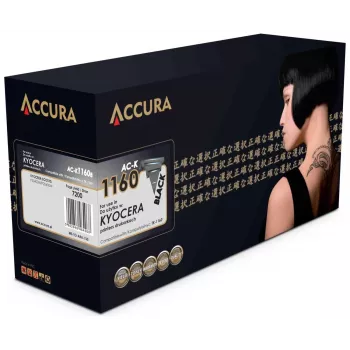 ACCURA yhteensopiva värikasetti korvaava Kyocera TK-1160 (musta, vakioteho, 7 200 sivua)