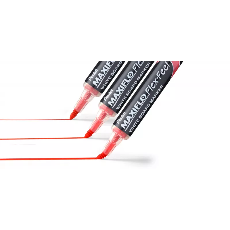 Pentel Maxiflo Flex-Feel valkotaulutussisarja, sekavärit, 2,0 - 5,0 mm, 4 kpl