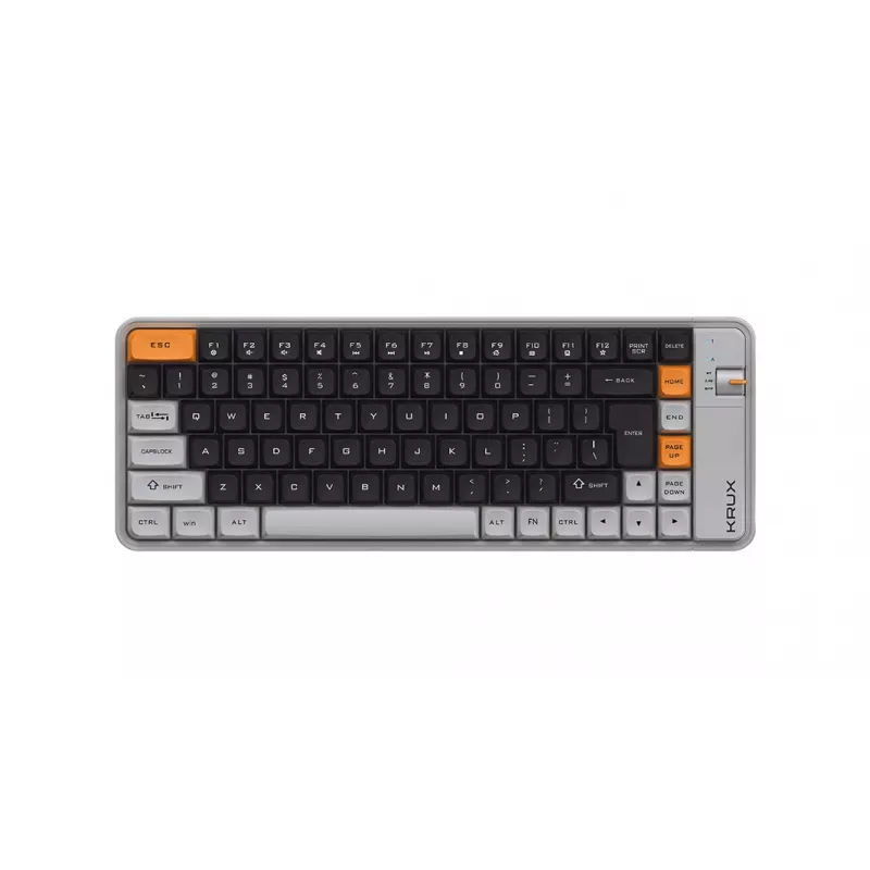 KRUX Zyro 75% mekaaninen näppäimistö Gateron Yellow Pro RGB musta