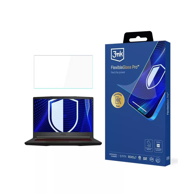 3MK PROTECTION MSI Bravo 15 15,6 inch hybridilasi näytönsuojakalvo (FlexibleGlass Pro)