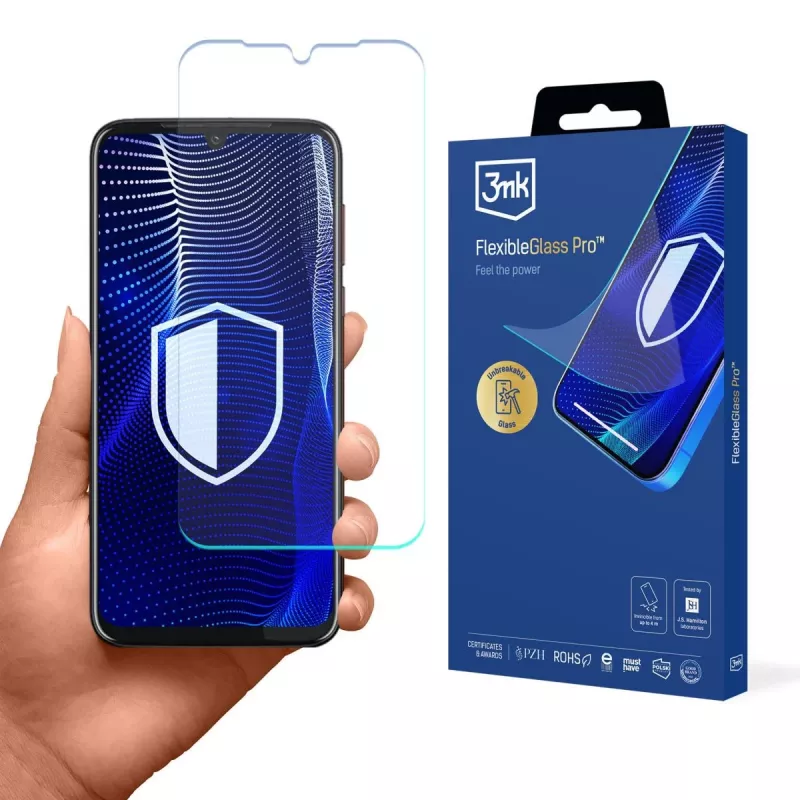 Motorola One Vision Plus - 3mk FlexibleGlass Pro hybridilasi näytönsuojakalvo