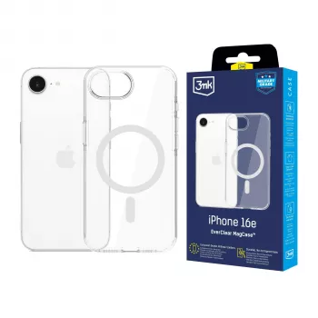 Apple iPhone 16E 3mk EverClear MagCase läpinäkyvä takakansi