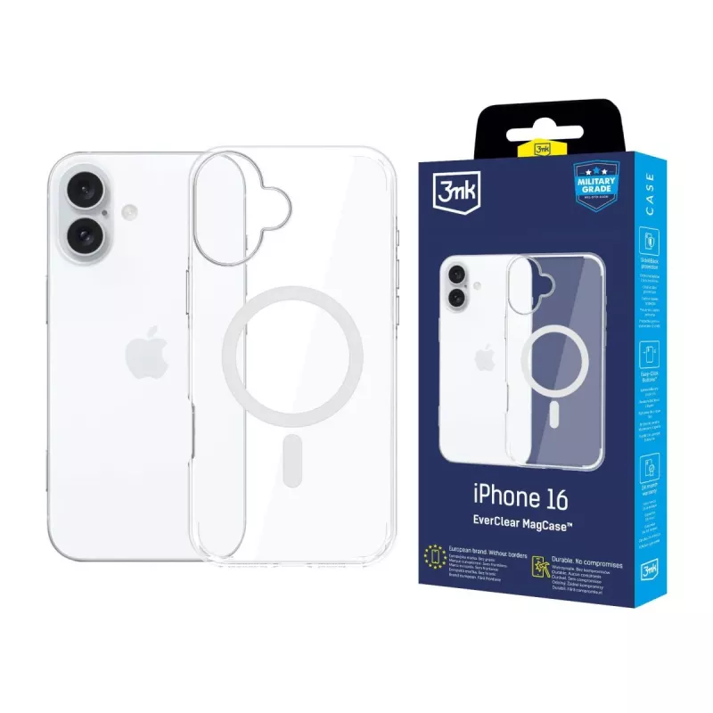 3MK EverClear MagCase takakansi Apple iPhone 16 - kristallinkirkas