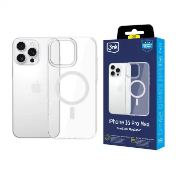 3MK EverClear MagCase takakansi Apple iPhone 16 Pro Max - läpinäkyvä
