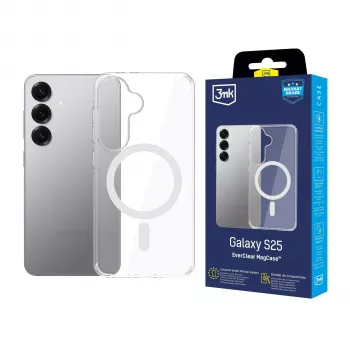 3MK EverClear MagCase Samsung Galaxy S25 - läpinäkyvä