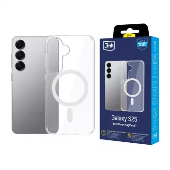 3MK EverClear MagCase Samsung Galaxy S25 - läpinäkyvä