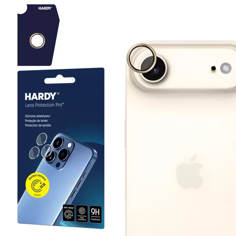 3MK Apple iPhone Air - HARDY Lens Protection Pro titaanikulta