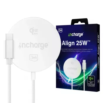 3mk incharge Align Qi2 25W Androidille valkoinen
