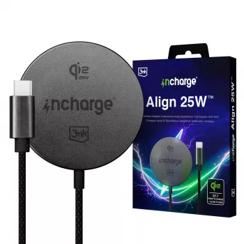 3mk incharge Align Qi2 25W Androidille musta