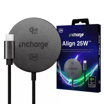 3mk incharge Align Qi2 25W Androidille musta