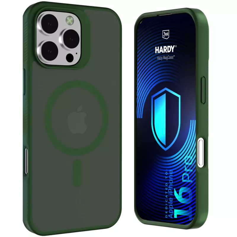 3MK PROTECTION Apple iPhone 16 Pro - 3mk Hardy Hazy MagCase kotelo, vihreä