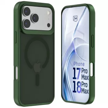 3MK PROTECTION Apple iPhone 17 Pro Max Hardy Hazy MagCase kotelo, vihreä