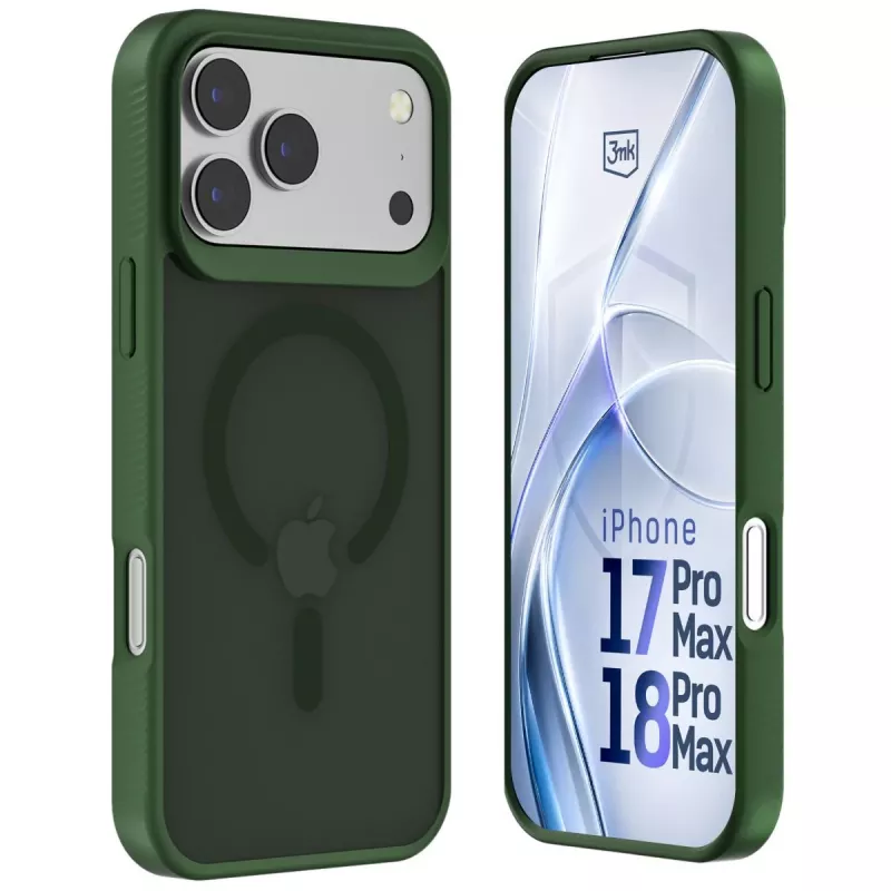 3MK PROTECTION Apple iPhone 17 Pro Max Hardy Hazy MagCase kotelo, vihreä