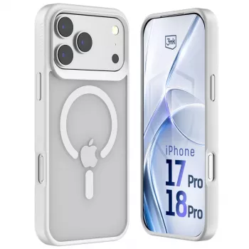 3MK PROTECTION Apple iPhone 17 Pro - 3mk Hardy Hazy MagCase kotelo, valkoinen