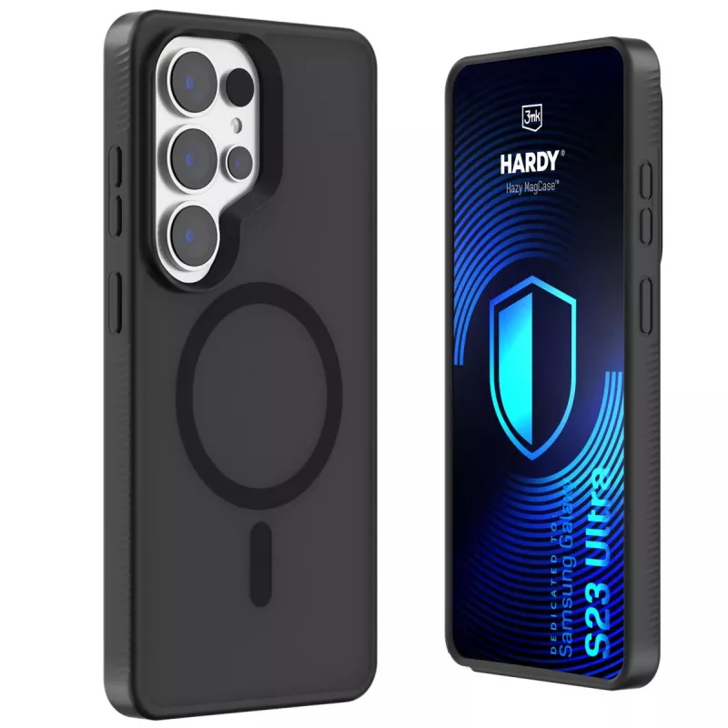 3MK PROTECTION Samsung Galaxy S23 Ultra - 3mk Hardy Hazy MagCase musta