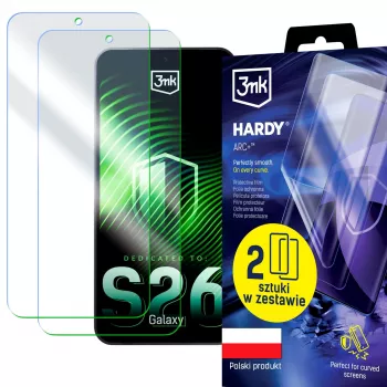 3MK PROTECTION Samsung Galaxy S26 - 3mk Hardy ARC+ näytönsuojakalvo (2 kpl:n pakkaus)