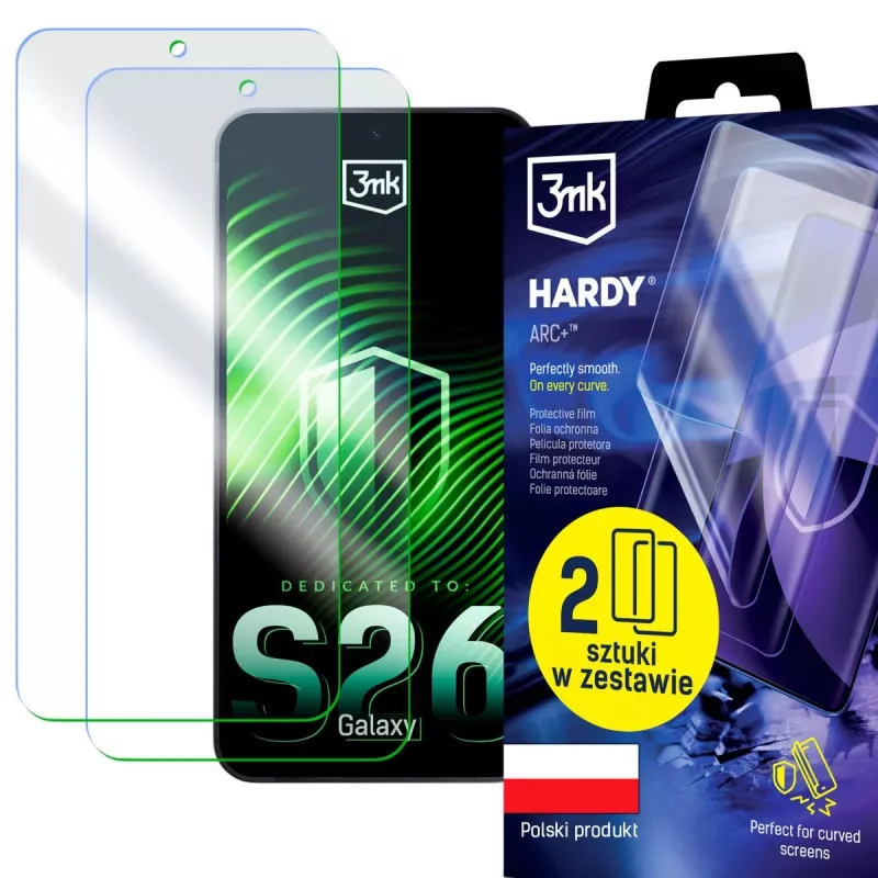 3MK PROTECTION Samsung Galaxy S26 - 3mk Hardy ARC+ näytönsuojakalvo (2 kpl:n pakkaus)