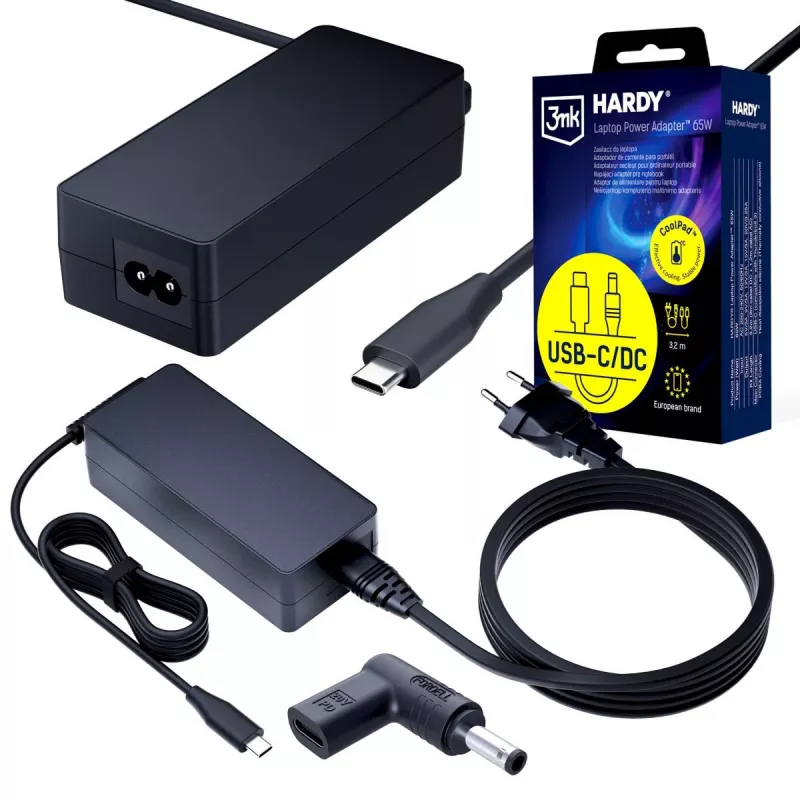 3MK PROTECTION 3mk HARDY kannettavan virtalähde 65W Dell 20V USB-C/DC 4,5 x 3,0