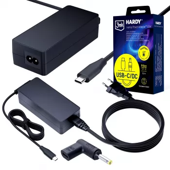 3MK PROTECTION 65W yleisvirtalähde kannettavalle 20V USB-C/DC 4.0x1.7mm - 3mk Hardy