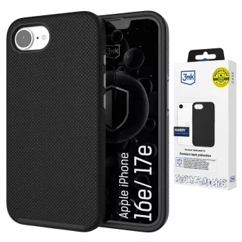 Apple iPhone 16E/ iPhone 17E - 3mk Hardy Shockproof MagCase, läpinäkyvä