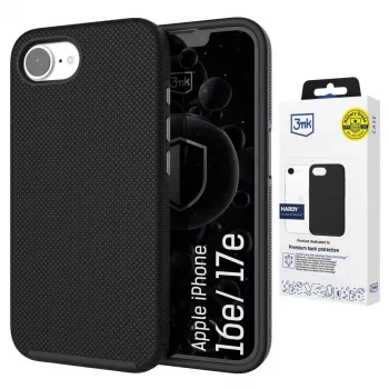 Apple iPhone 16E/ iPhone 17E - 3mk Hardy Shockproof MagCase, läpinäkyvä