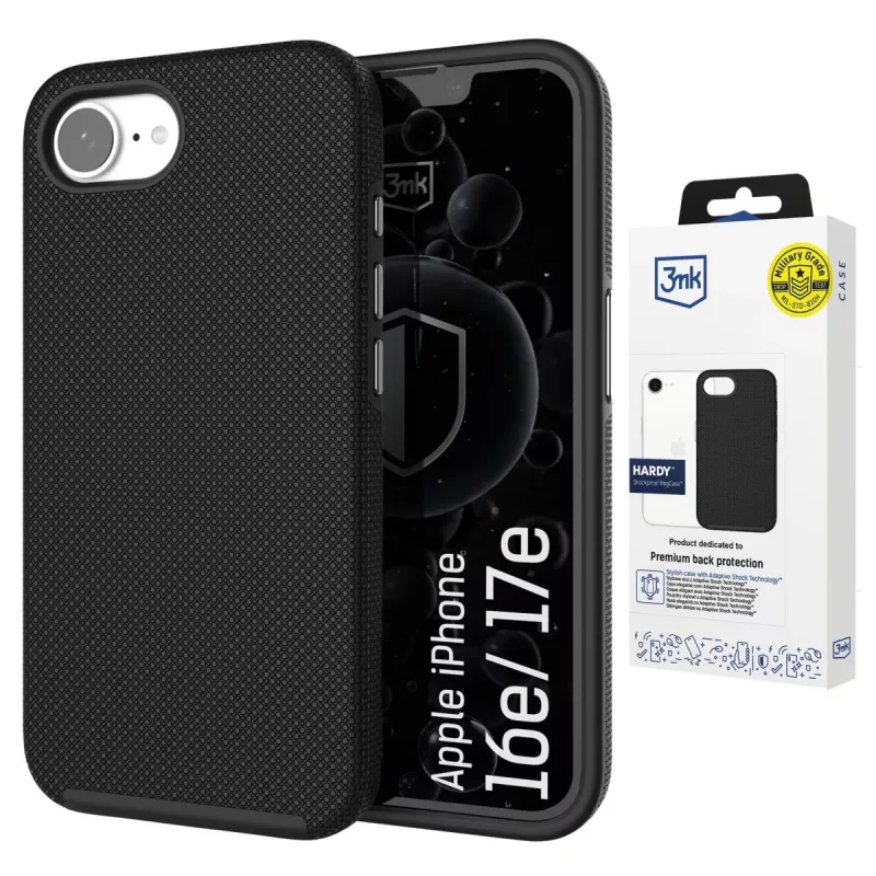 Apple iPhone 16E/ iPhone 17E - 3mk Hardy Shockproof MagCase, läpinäkyvä