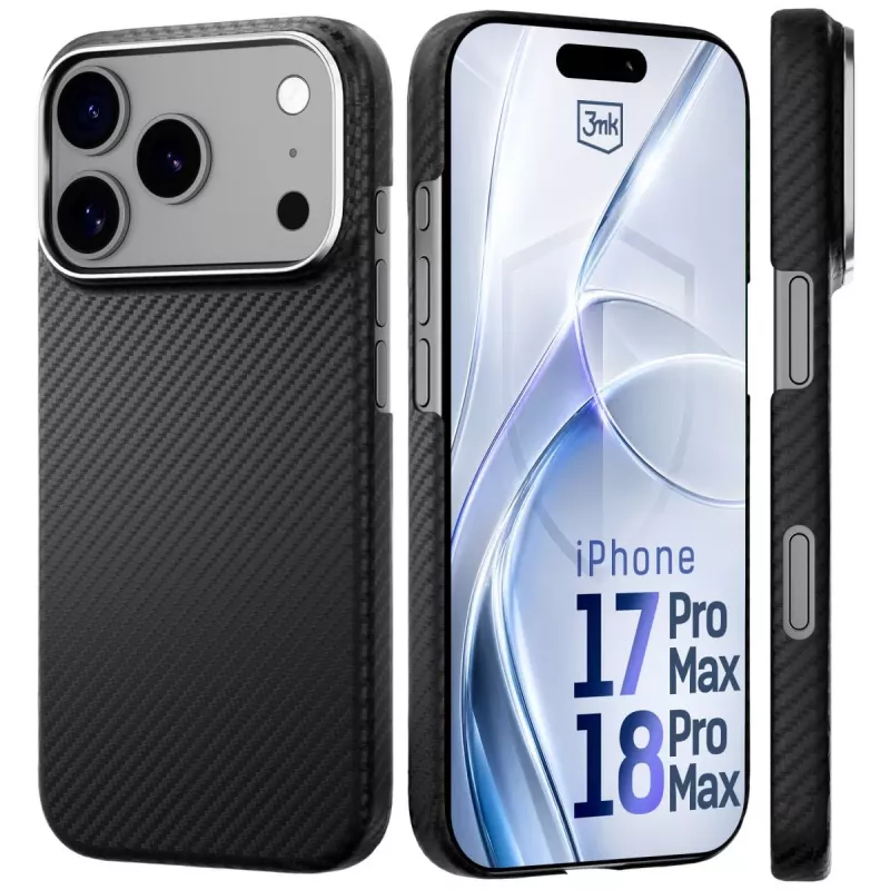 3MK PROTECTION Apple iPhone 17 Pro Max Hardy Aramid MagCase - musta