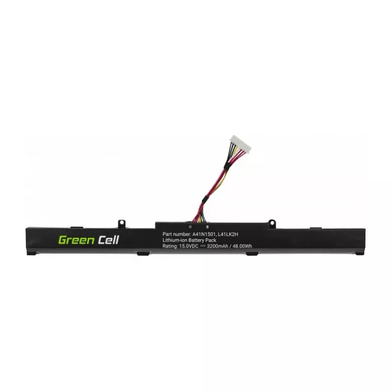 Green Cell GREENCELL akku Asus A41N1501 - Li-Polymer 15,2V 4000mAh 60,8Wh 4 kennoa musta