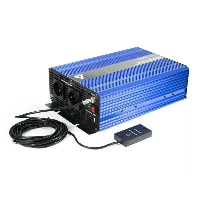 AZO Digital 12 VDC / 230 VAC puhdas siniaalto -vaihtosuuntaaja 3000W IPS-3000S