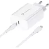 FORCELL F-ENERGY TFK-TC-20WPD USB-C-verkkolaite USB-C-Lightning-kaapelilla, 20W PD QC4.0, 3A, valkoinen