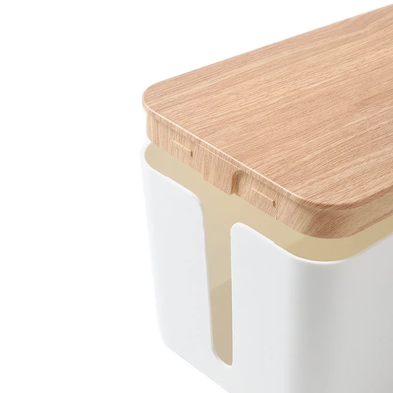 MOZOS KBO-LW-WOOD bambu kaapelinhallintalaatikko jatkojohdoille, luonnonpuu