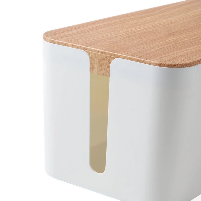 MOZOS KBO-LW-WOOD bambu kaapelinhallintalaatikko jatkojohdoille, luonnonpuu