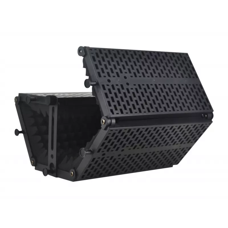 Mozos MSHIELD-CABIN-ECO akustinen eristyssuoja mikrofonille, 5-paneelinen, musta