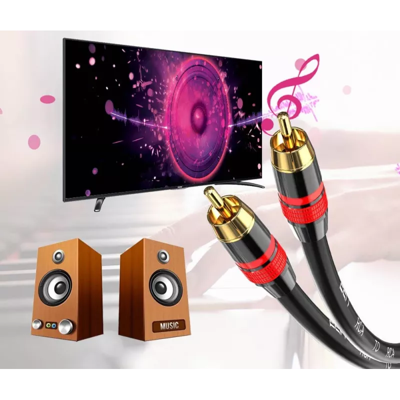 MOZOS Premium RCA-RCA-subwooferkaapeli 3 m