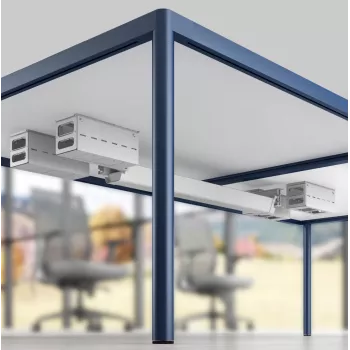 MOZOS CT550WH kaapelinhallintakaukalo pöydän alle 550 mm valkoinen