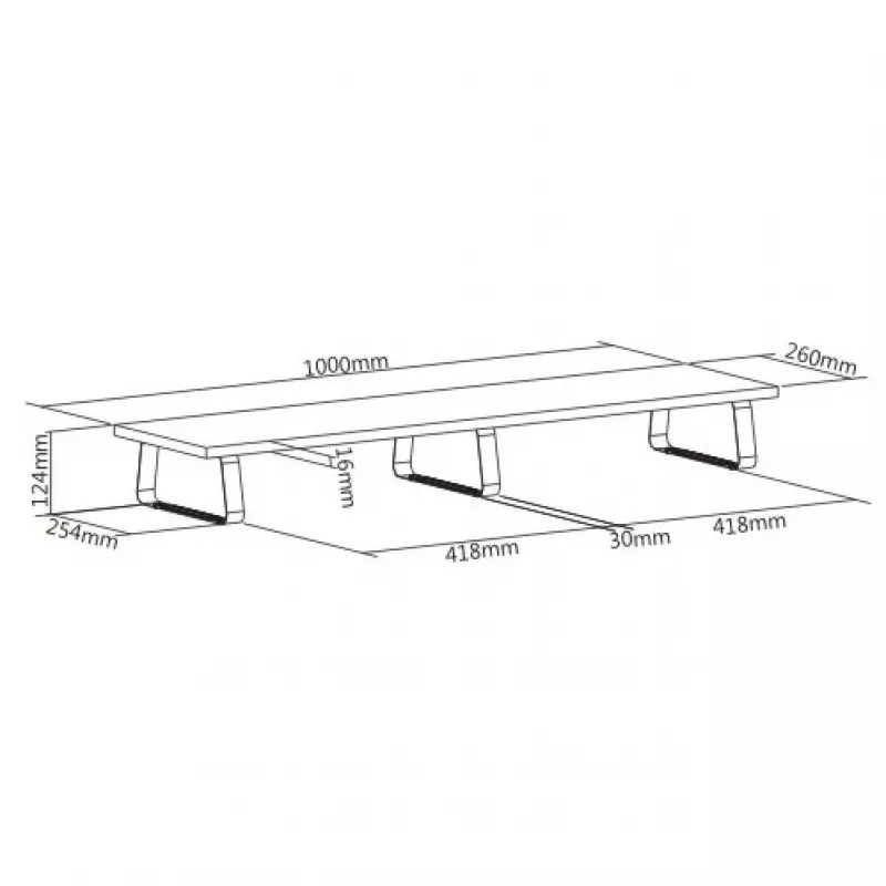 MOZOS DUAL RISER S näytönkorotus kahdelle näytölle