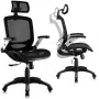 MOZOS ERGO-C Premium ergonominen toimistotuoli verkkoselkänojalla, musta