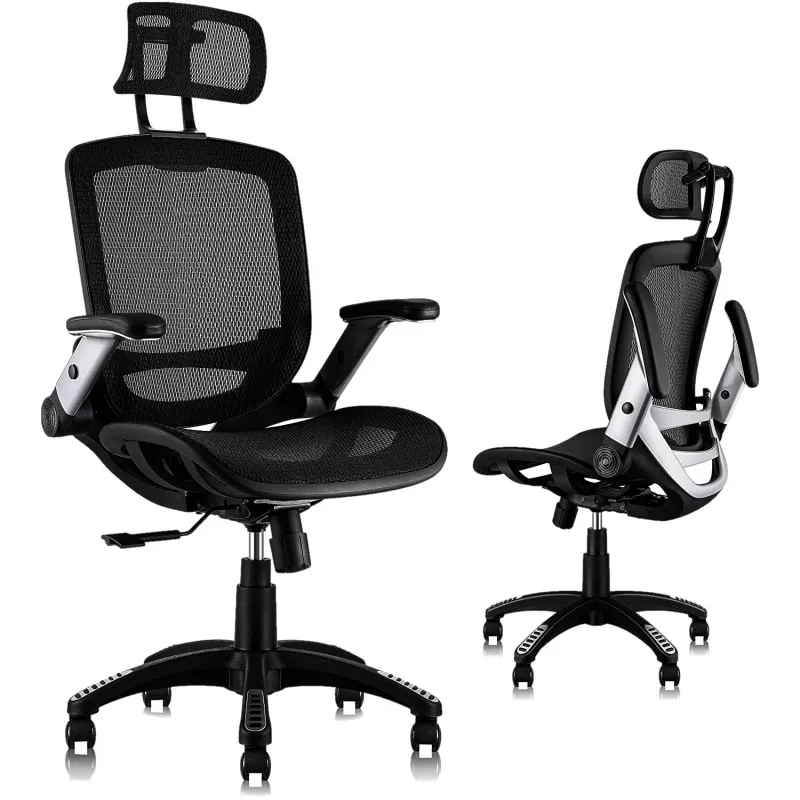 MOZOS ERGO-C Premium ergonominen toimistotuoli verkkoselkänojalla, musta