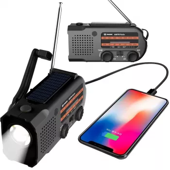 MOZOS ER-01 aurinko-dynamo AM/FM-radio 5000 mAh