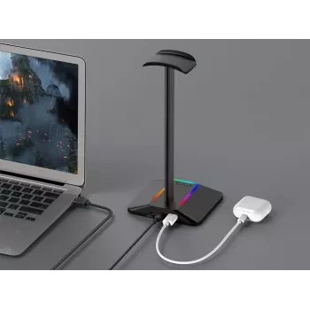 MOZOS D12 RGB LED -kuuloketeline over-ear-kuulokkeille