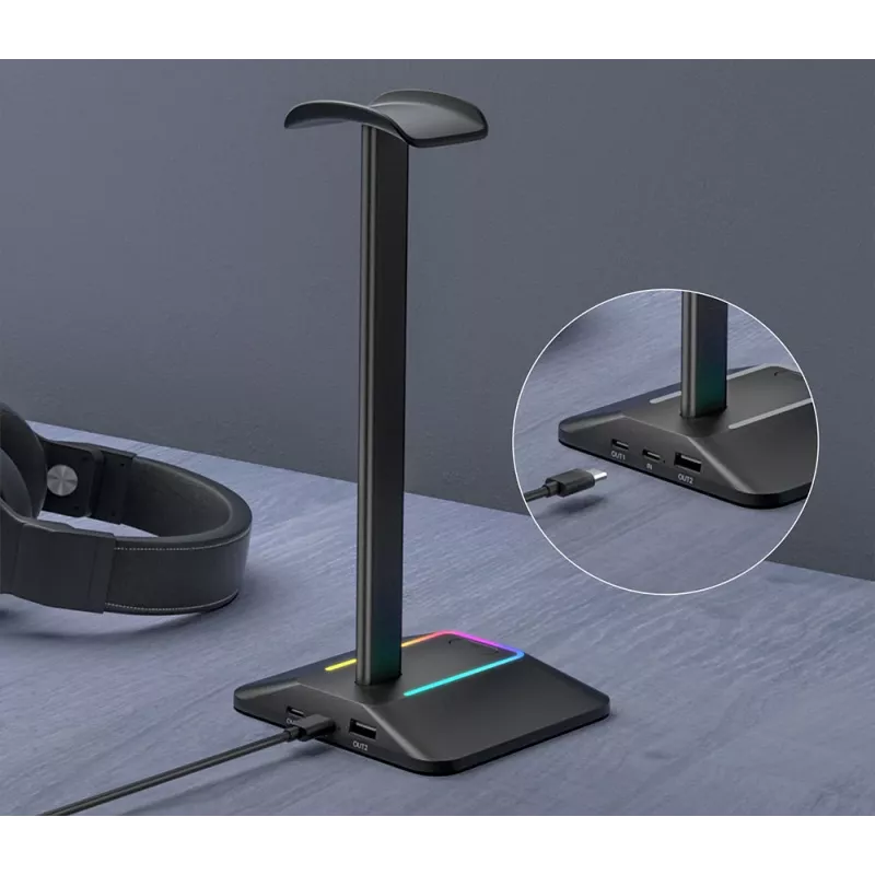 MOZOS D12 RGB LED -kuuloketeline over-ear-kuulokkeille