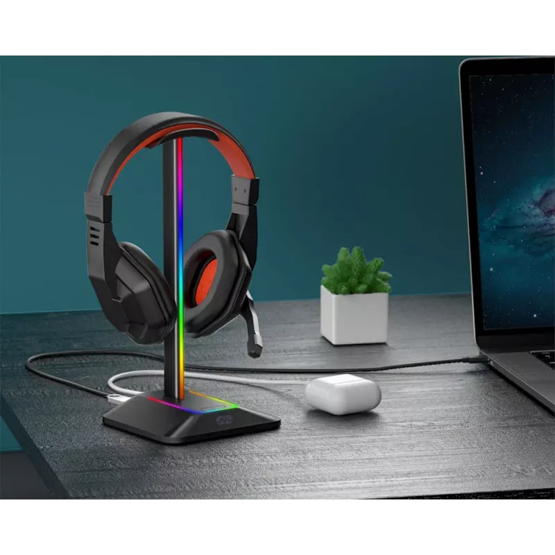 MOZOS D12 RGB LED -kuuloketeline over-ear-kuulokkeille