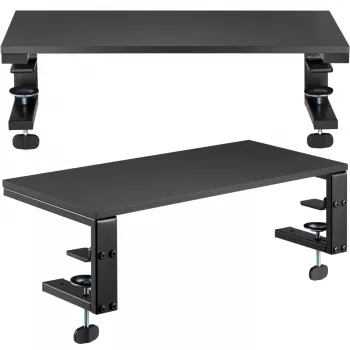MOZOS Ergo Clamp Riser -näytön ja kannettavan tietokoneen teline, musta, 600x260 mm