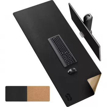 MOZOS LDP1260 premium-nahkainen työpöytäalusta 1200x600 mm, musta