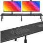 MOZOS SPM2 kahden näytön koroketeline, pöytäteline 1000x230x120 mm, musta