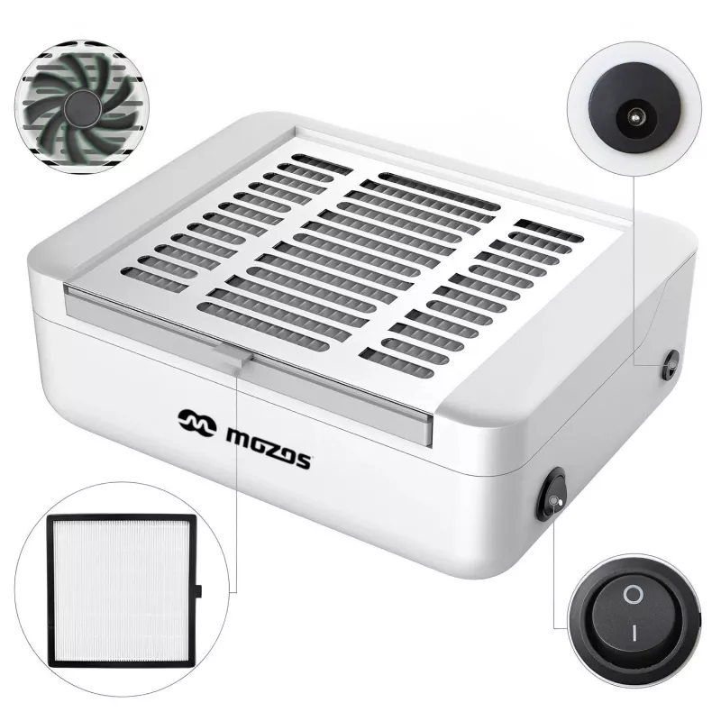 MOZOS LG608 kynsipölynimuri 40W, valkoinen