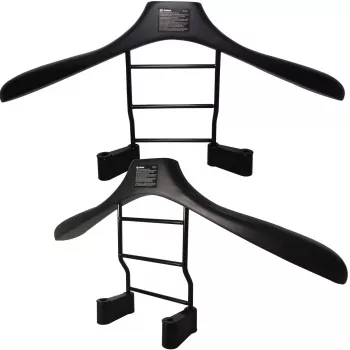 MOZOS WS-BK auton vaatetanko niskatukeen, musta/hopea, ruostumaton teräs ja ABS, 20 kg kantavuus