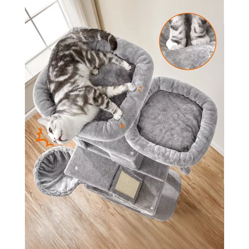 MOZOS Kitty Tree suuri raapimispuu kissoille, korkeus 206 cm
