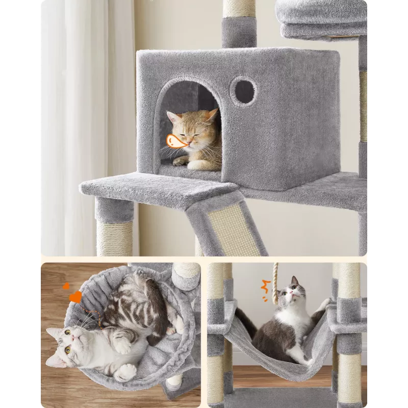 MOZOS Kitty Tree suuri raapimispuu kissoille, korkeus 206 cm
