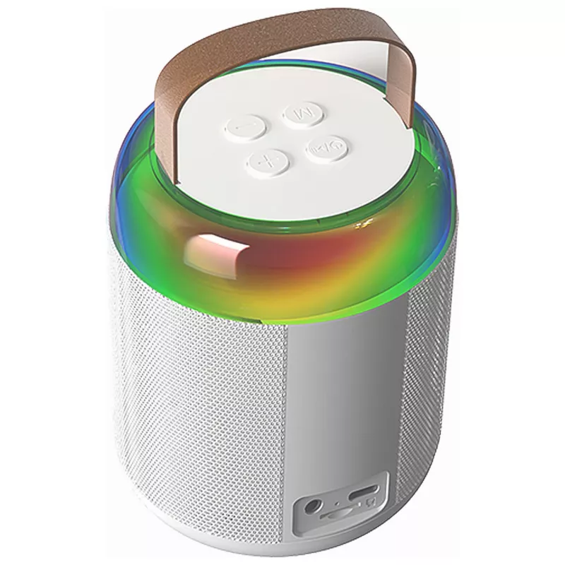MOZOS MK valkoinen karaokemikrofoni Bluetooth-kaiutin